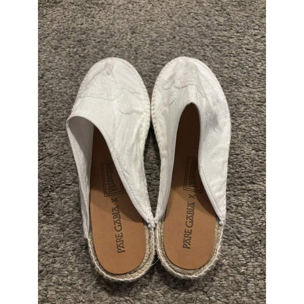 Vilebrequin’s White Pare Gabia Espadrille‎ Slides Size 40 Men’s 6.5 Women’s 9